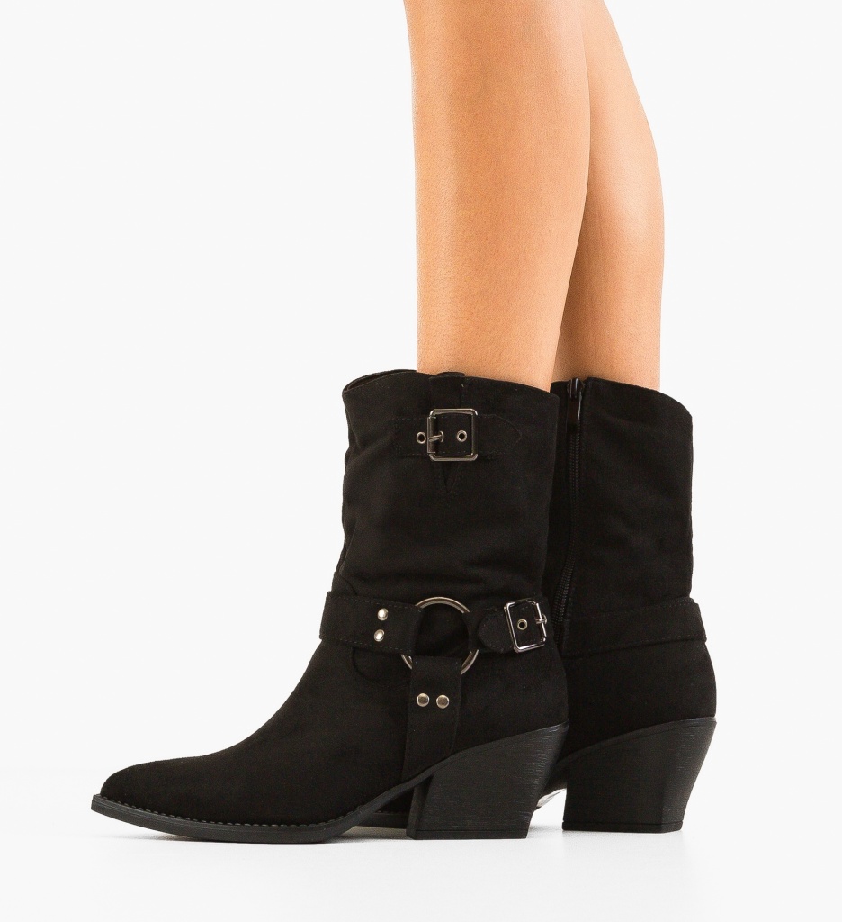 Botine Dama Edwin Negre | Eleganță și Stil