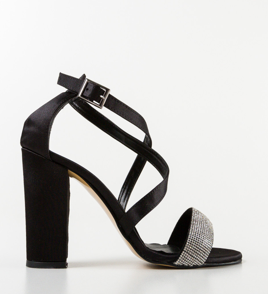 Sandale cu Toc Terna Negre | Eleganță Asigurată - imagine 4