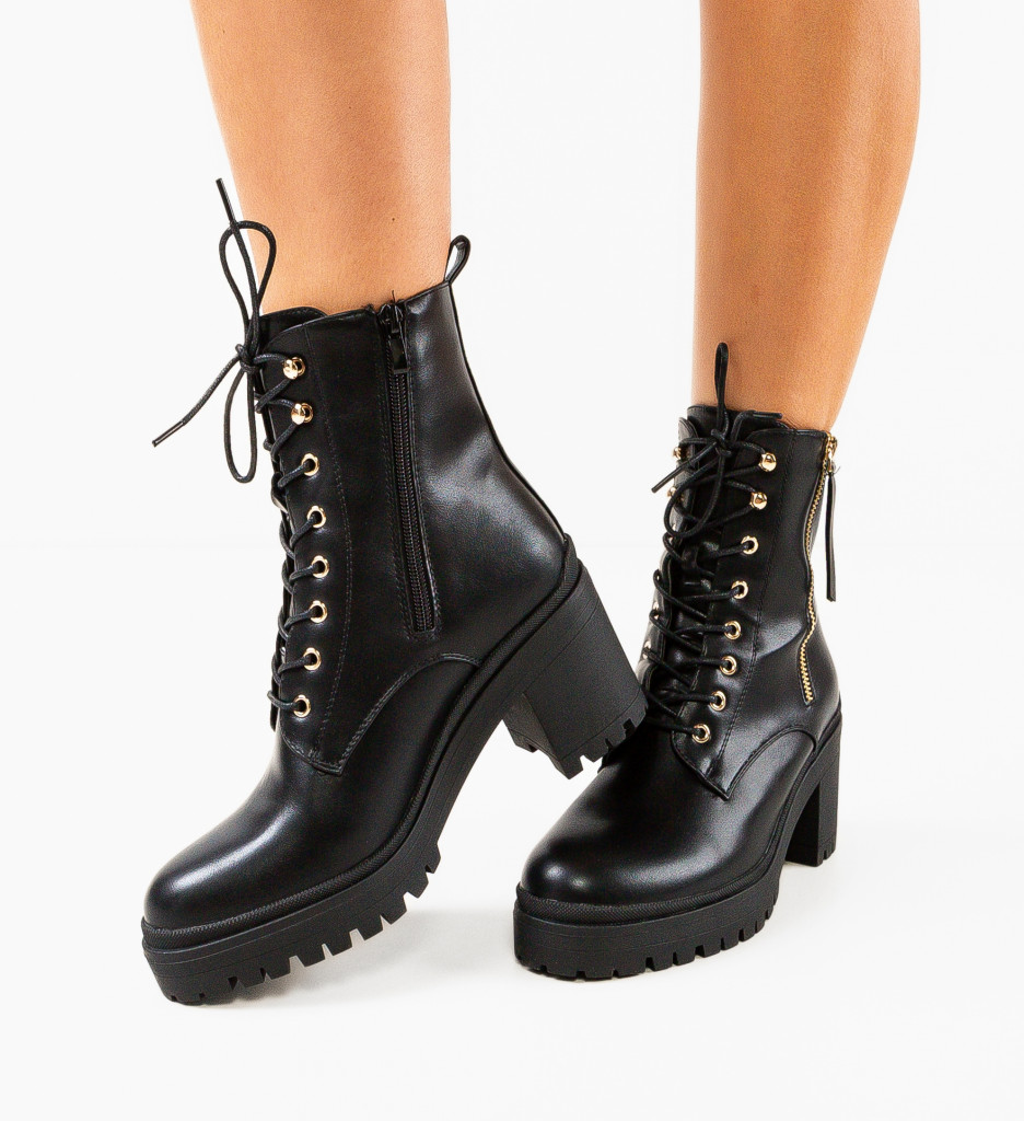 Botine Dama Rita Negre - Eleganță și Stil - imagine 4