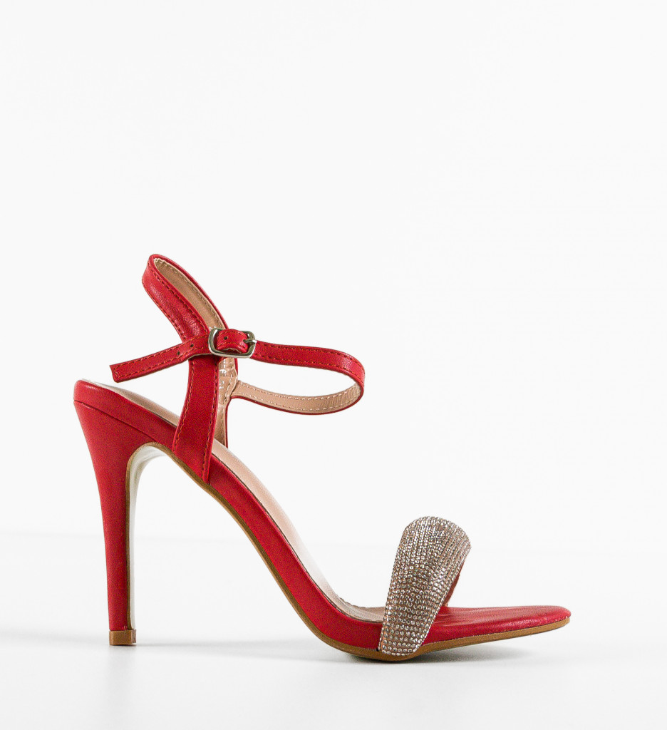 Sandale cu Toc Cybill Rosii | Eleganță Redefinită - imagine 6