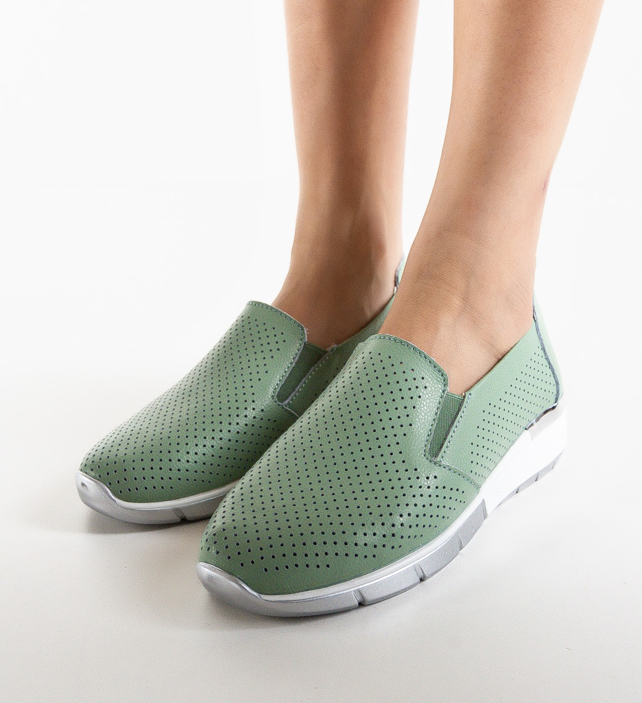 Pantofi Casual Pufine Verzi - Confort & Stil - imagine 4