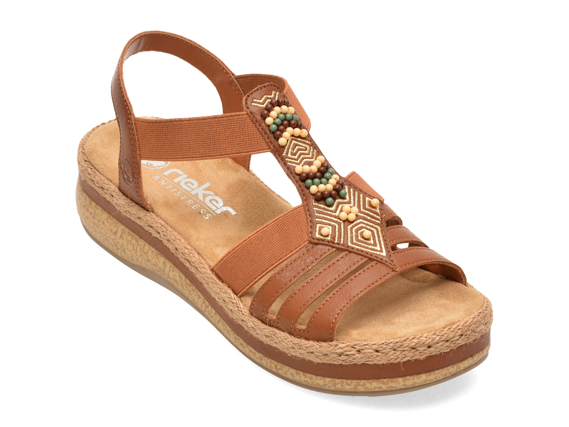 Sandale Rieker V0921 Maro Piele Ecologică Confortabile