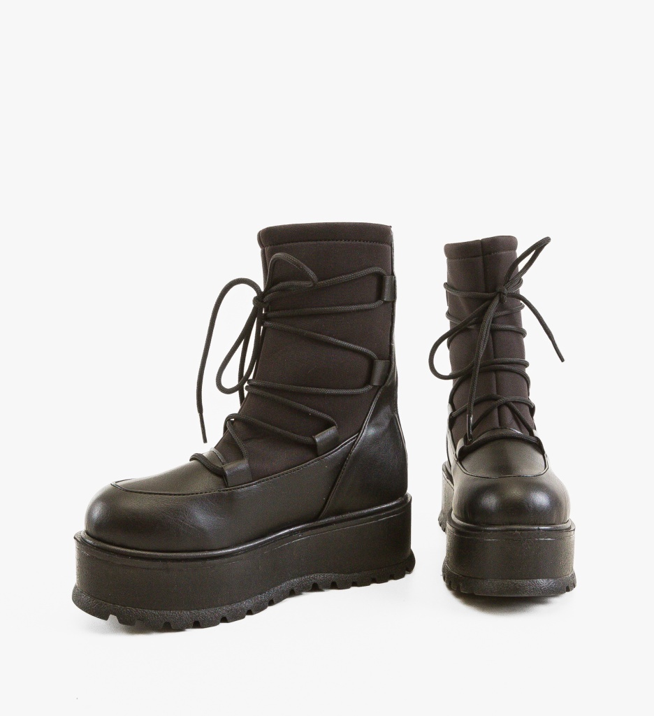 Ghete Dama Gelyn Negre Depurtat | Confort & Stil - imagine 5
