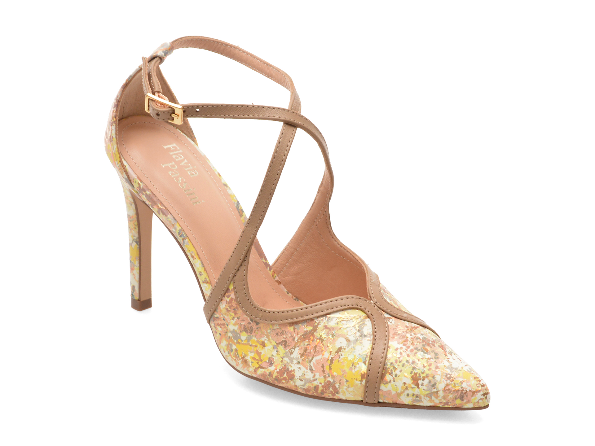Pantofi Flavia Passini Multicolor din Piele Naturală