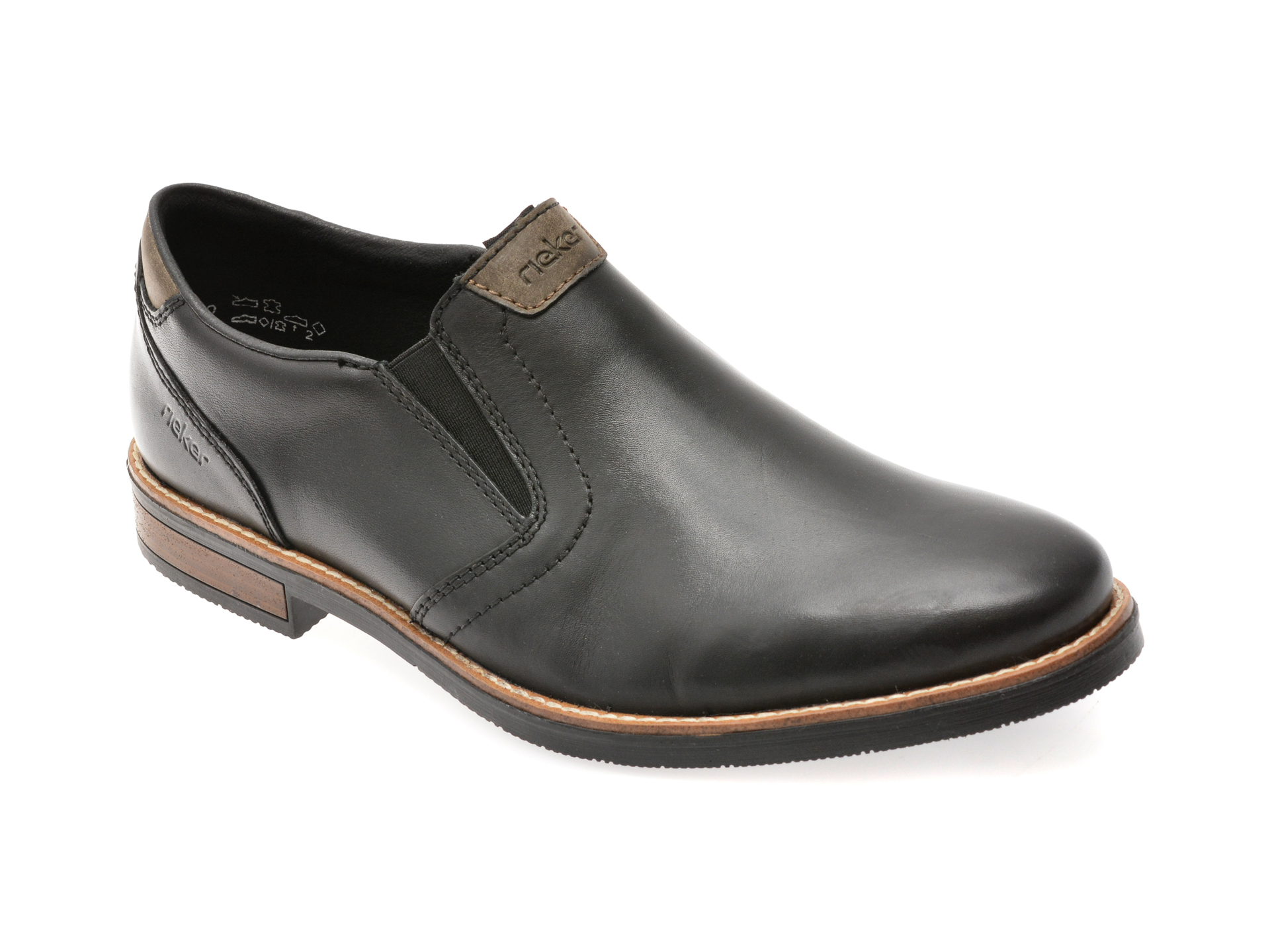 Rieker Pantofi Eleganti Negri Piele Naturala
