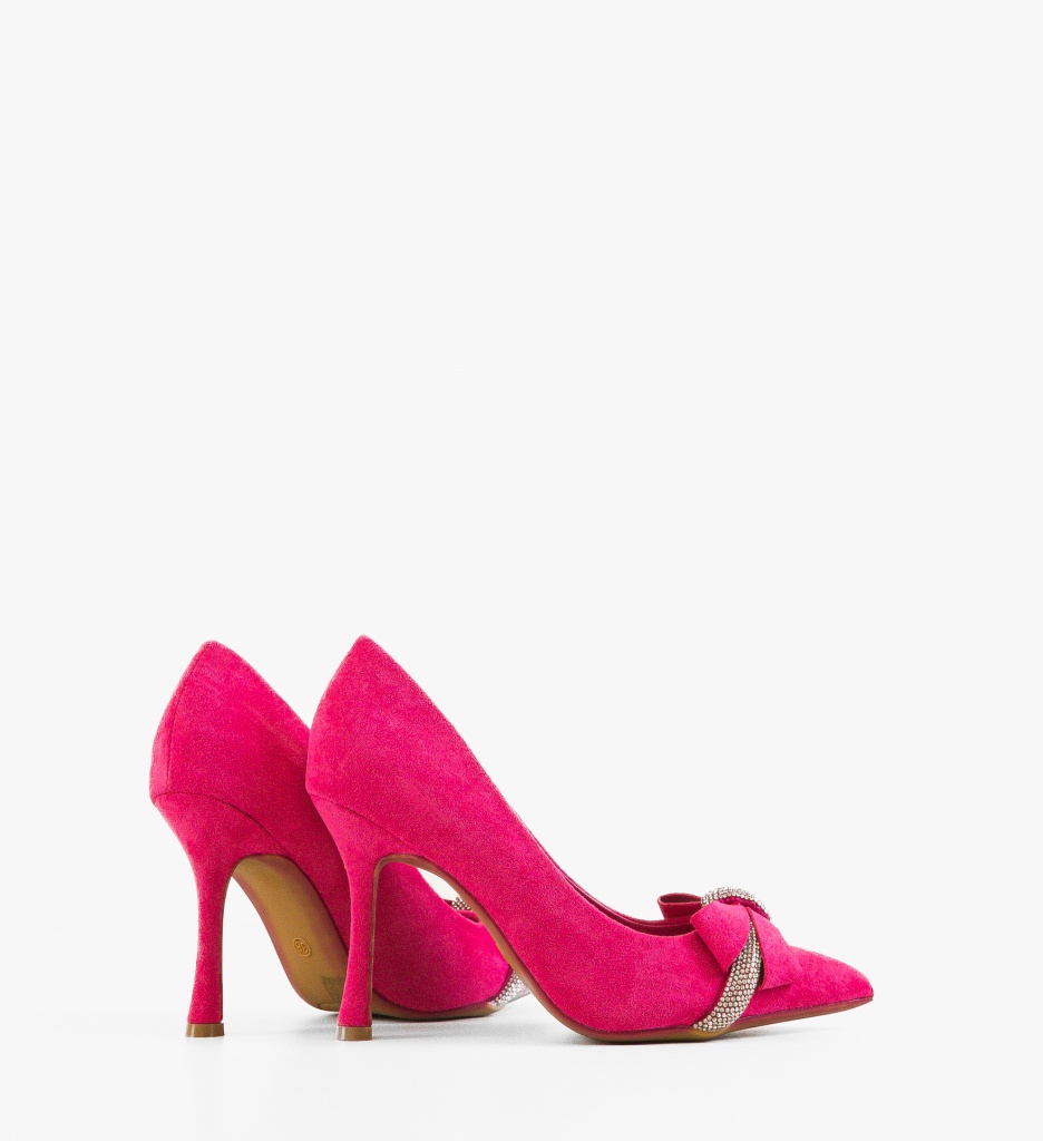 Pantofi Stiletto Subhaa Fuchsia Eleganți - imagine 3