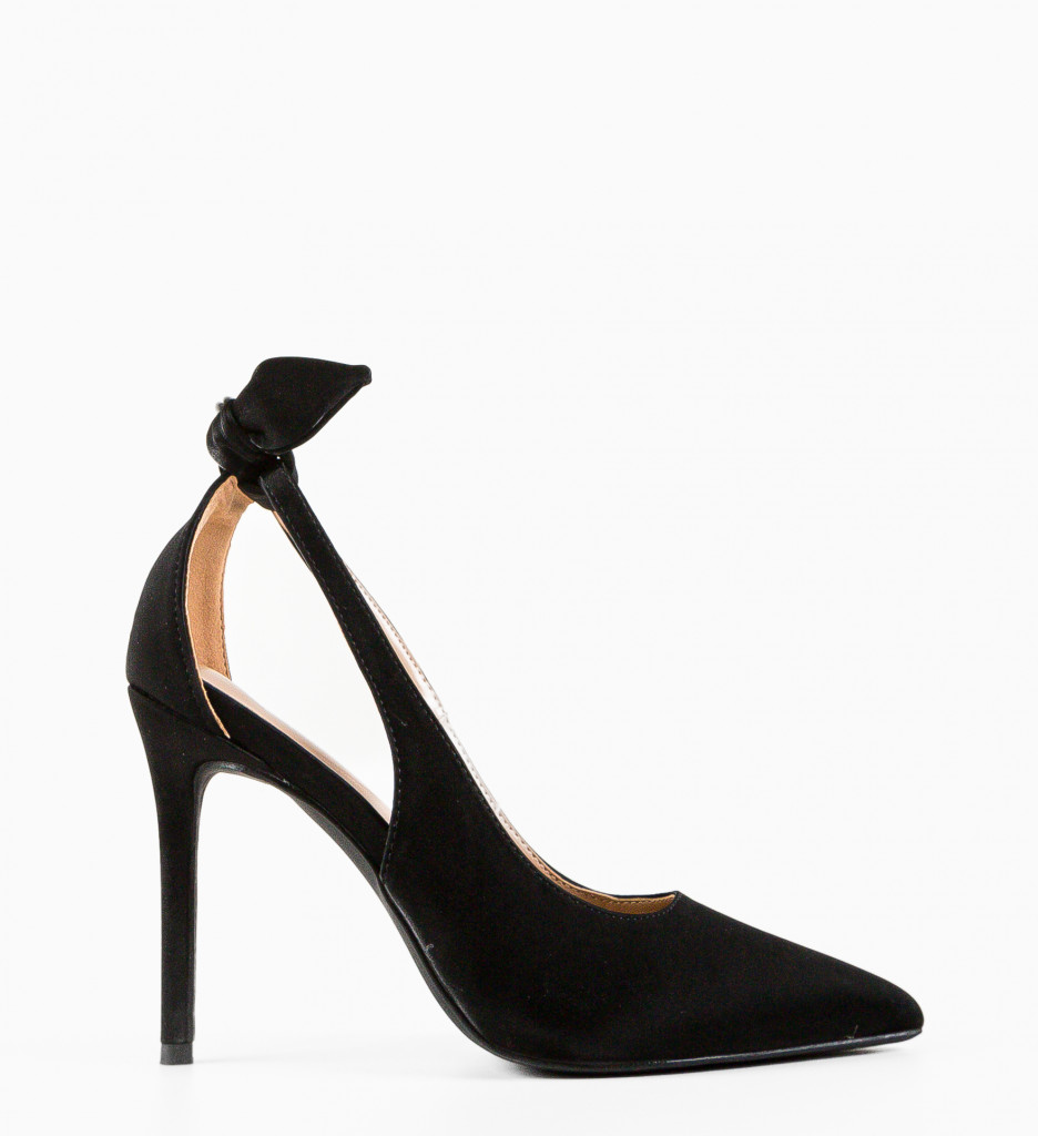 Pantofi Dama Miriam Negri Eleganți cu Toc - imagine 4