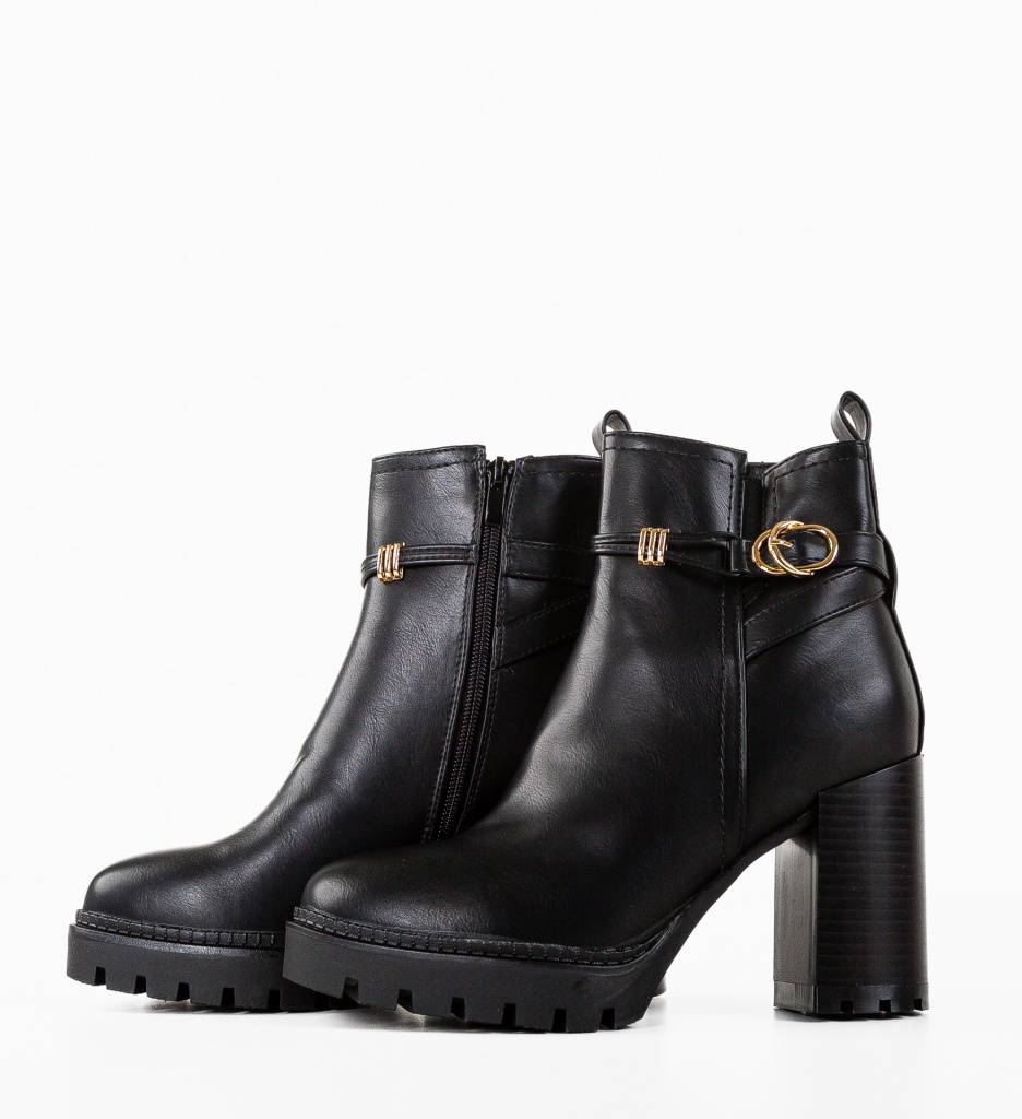 Botine Dama Farra Negre - Eleganță și Stil - imagine 6