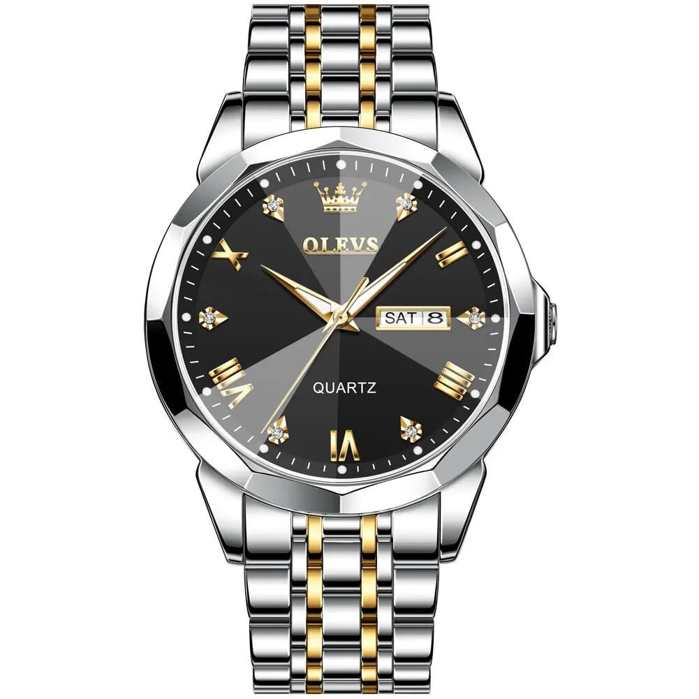 Ceas Barbatesc Olevs CS1541 Elegant Argintiu-Auriu