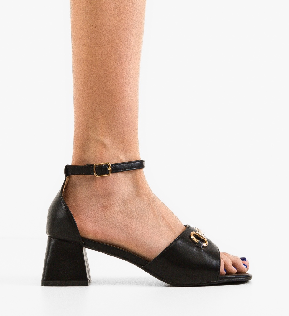 Sandale cu toc Mann Negre - Eleganță și Stil - imagine 5