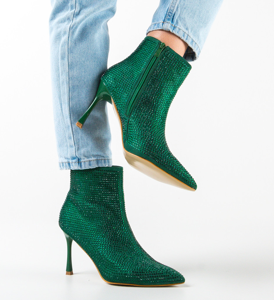 Botine Dama Zayne Verzi - Eleganță și Stil - imagine 2