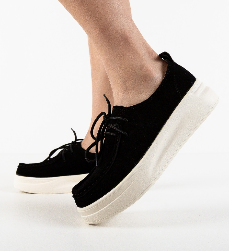 Pantofi Casual Jange Negri | Confort și Stil - imagine 3