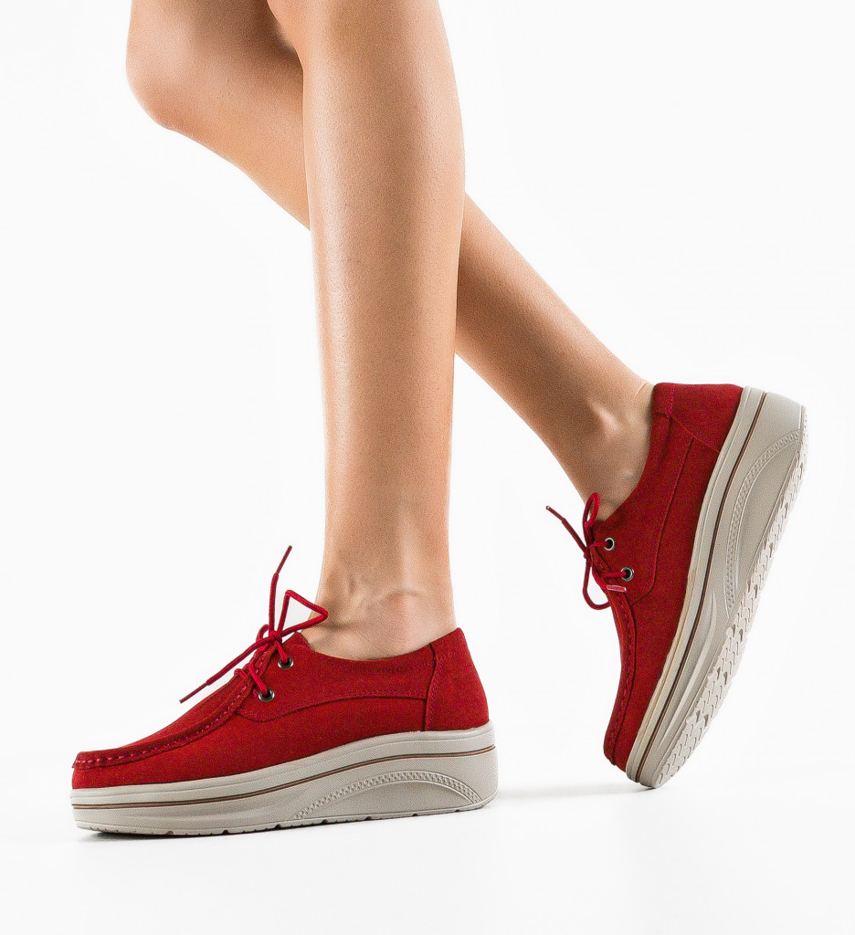 Pantofi Casual Auron Rosii - Stil și Confort
