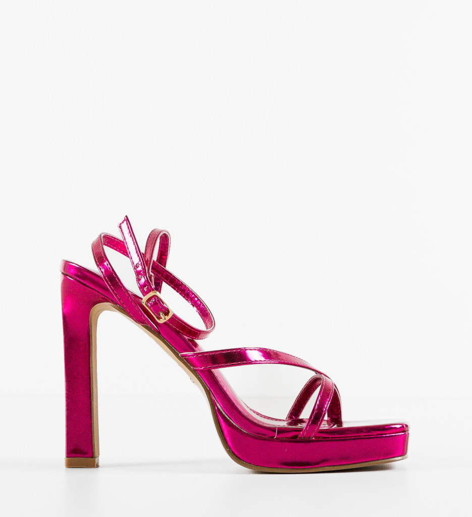 Sandale cu Toc Lelesa Fuchsia | Stil și Eleganță - imagine 5