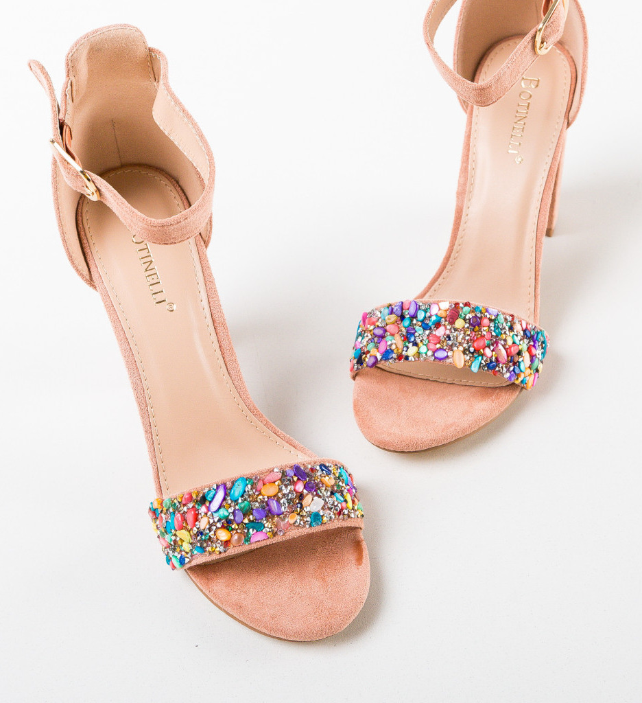 Sandale Marink Corai cu Toc Elegante - imagine 6