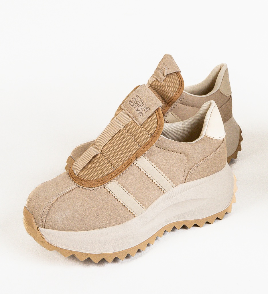 Sneakers Dama Yeasy Bej - Confort și Stil - imagine 7