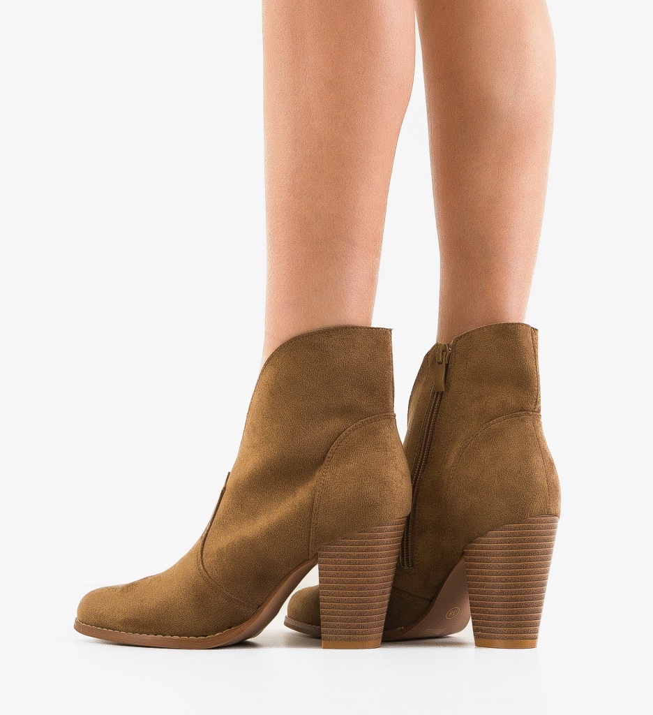 Botine Dama Grace Khaki - Eleganță și Confort - imagine 2