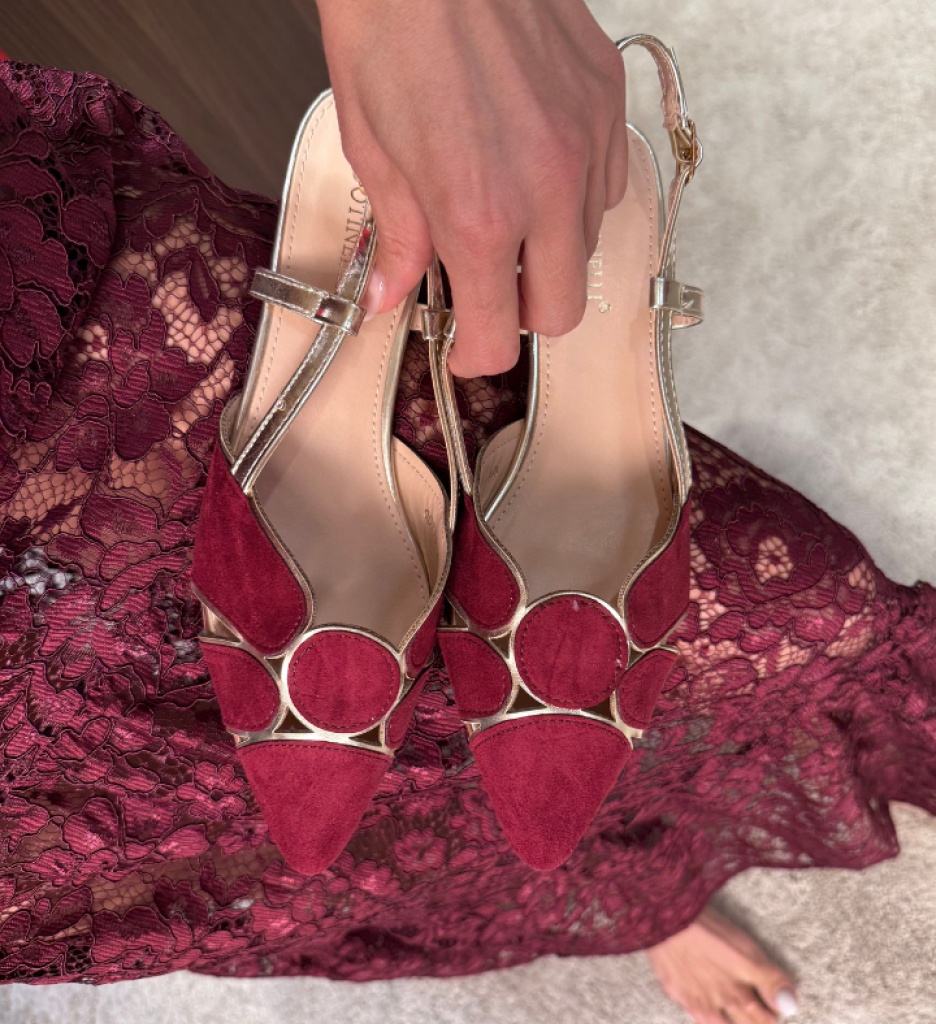 Pantofi Dama Xquenda Grena Eleganți - imagine 3