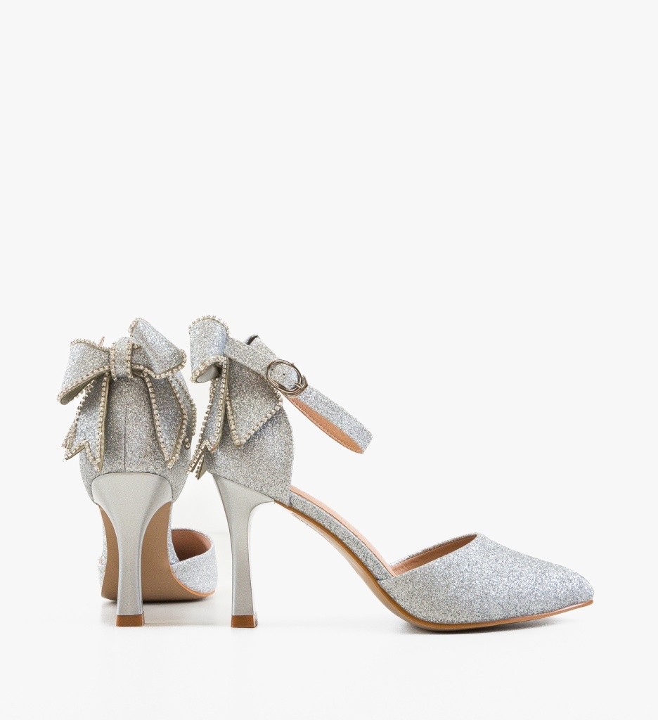 Pantofi Dama Dyhys Argintii Eleganți - imagine 5