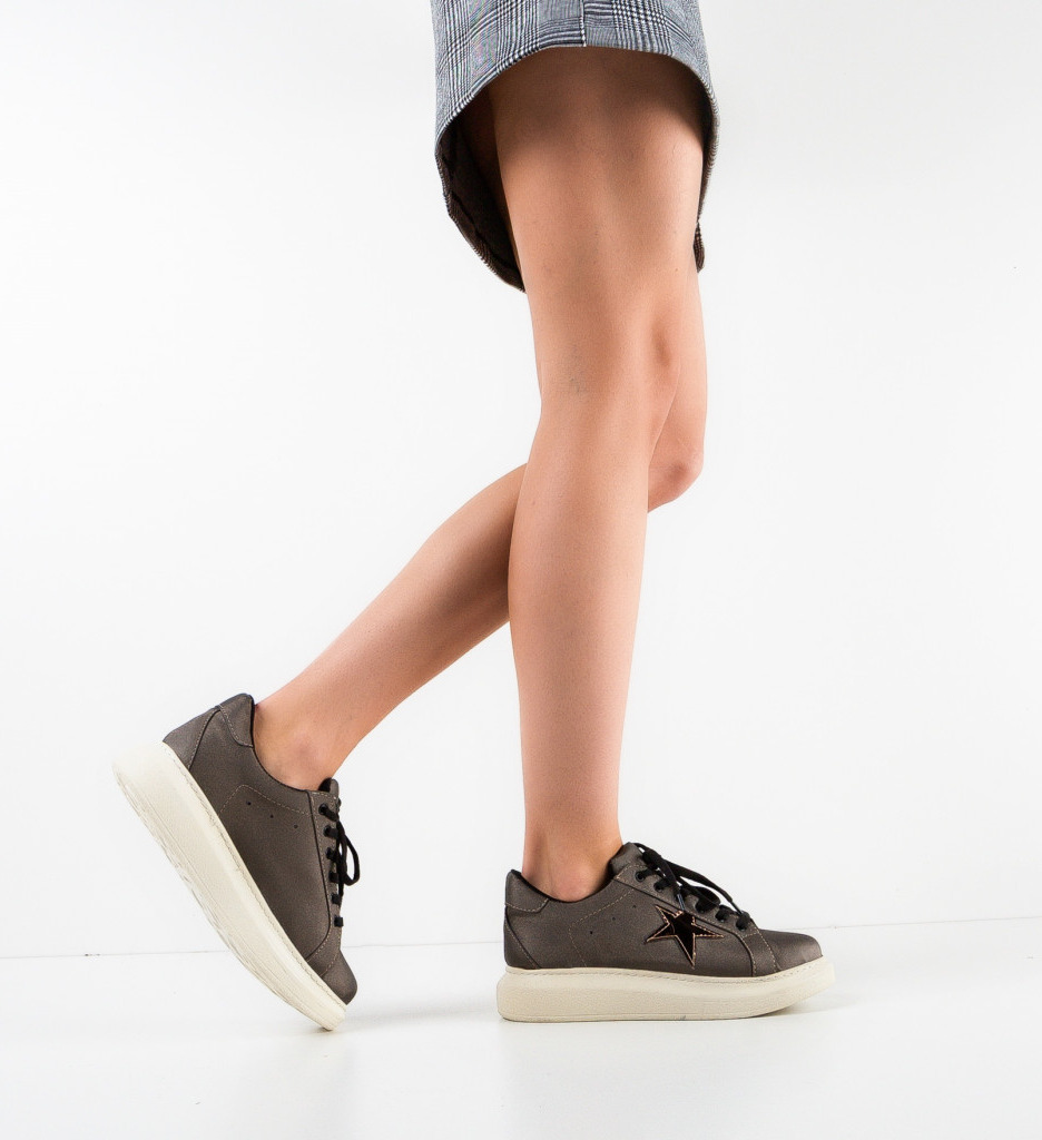 Sneakers Dama Gri - Confort și Stil Urban - imagine 2