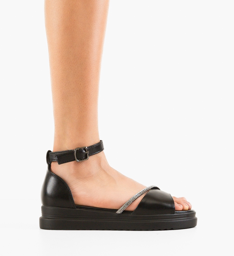 Sandale Dama Hazze Negre | Eleganță și Confort - imagine 6