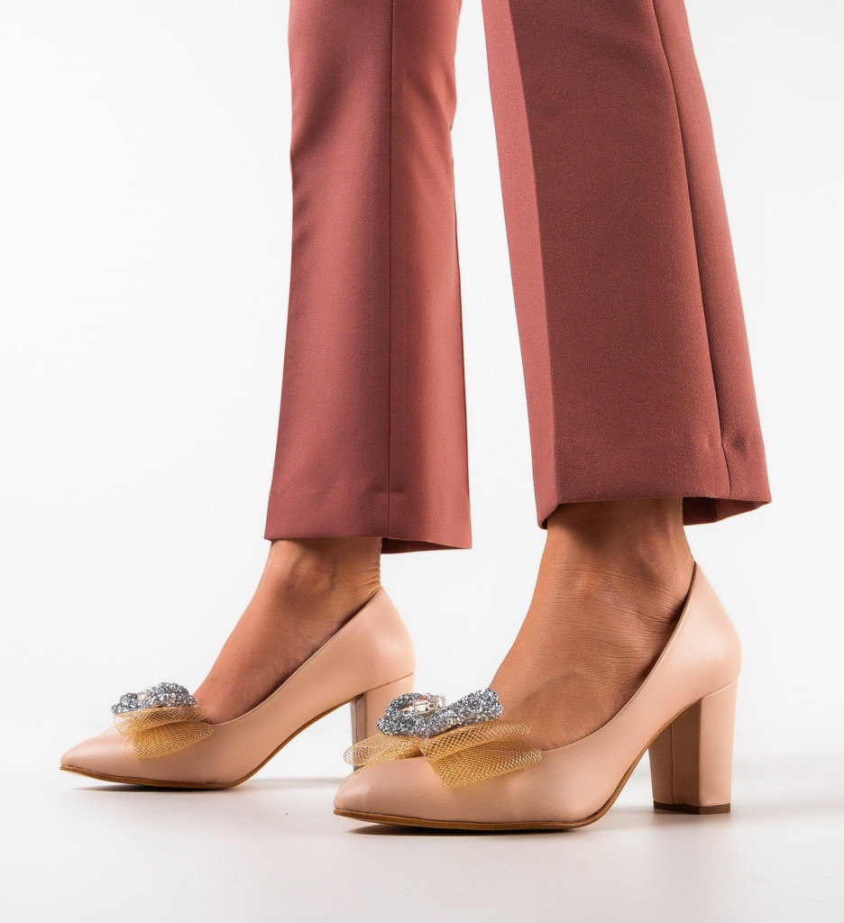 Pantofi Dama Scar Bej | Eleganță la Fiecare Pas