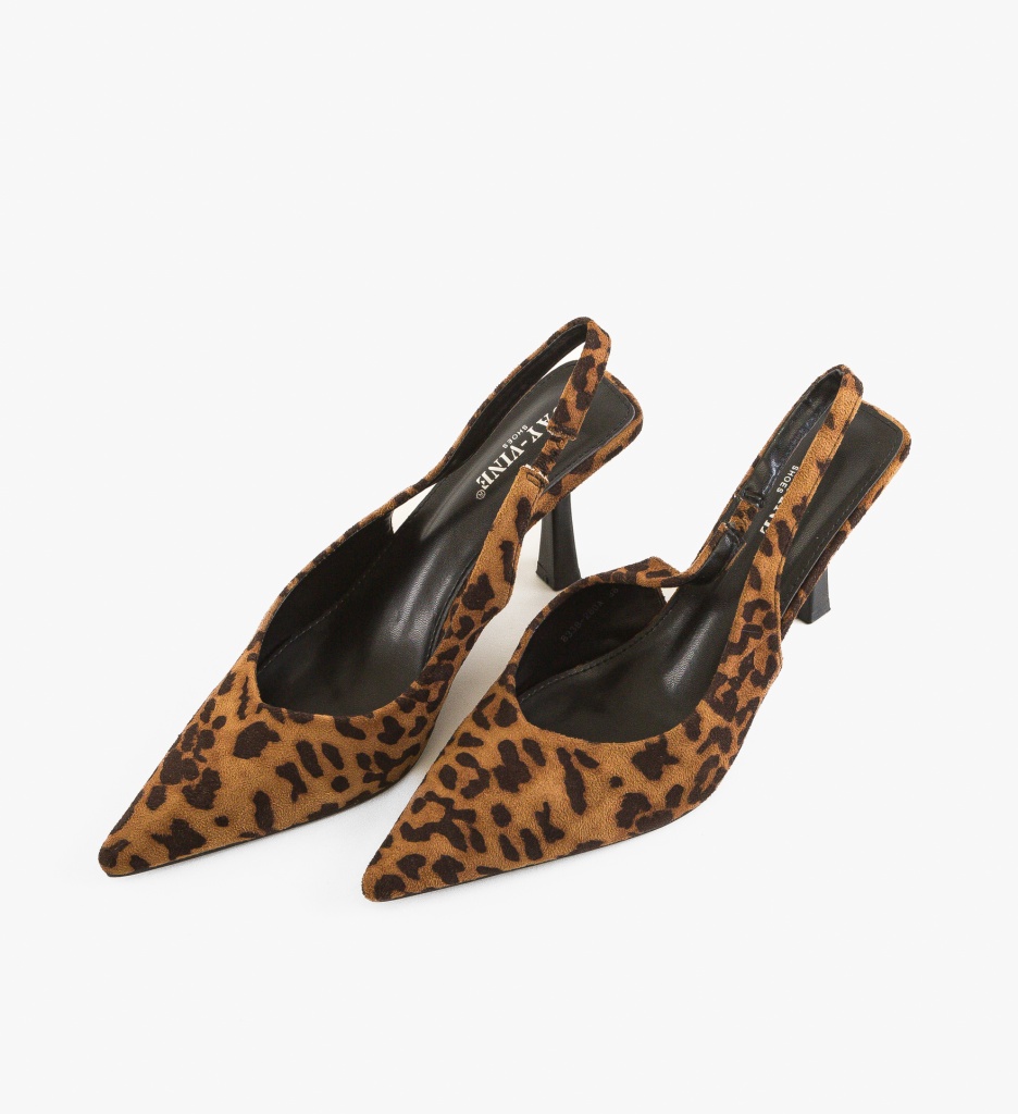 Pantofi Bycin Print cu Toc Eleganți - imagine 4