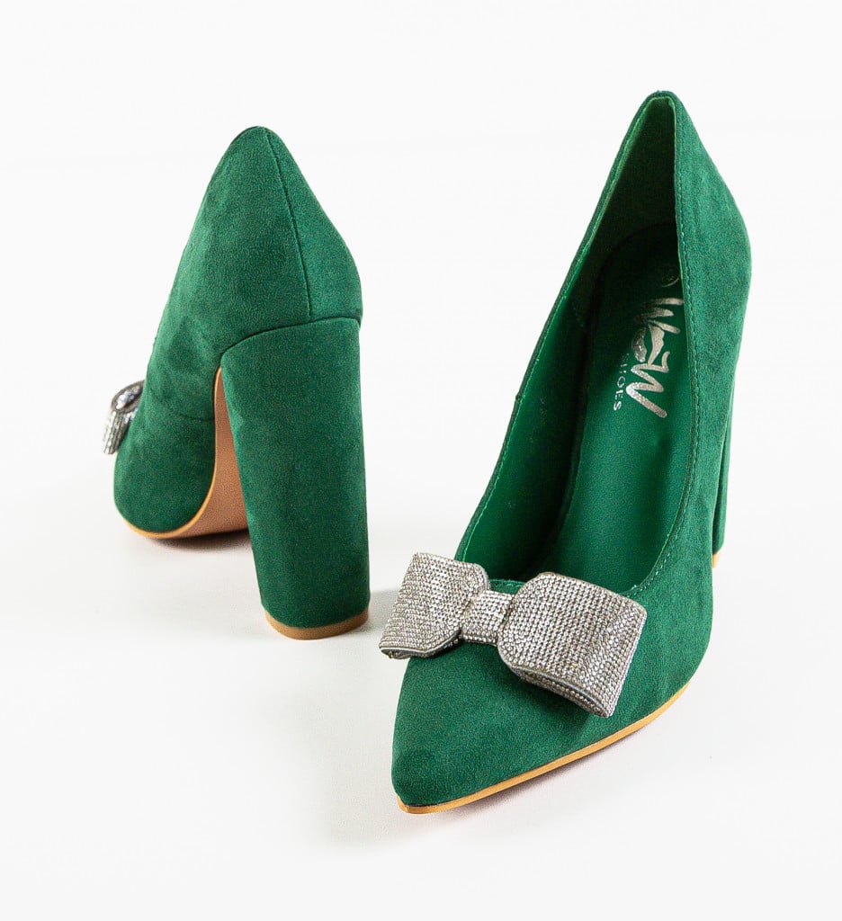 Pantofi Lucky Verzi cu Toc - Eleganță Modernă - imagine 3