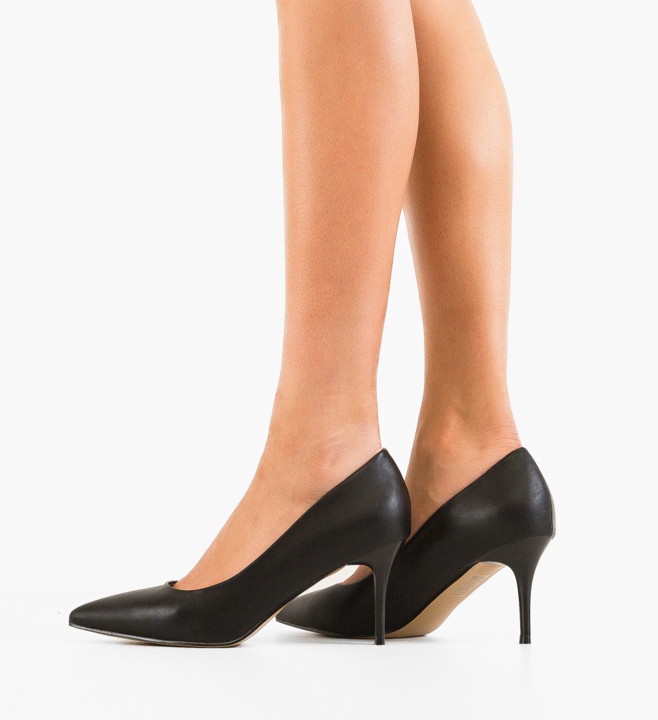 Pantofi Stiletto Negri Eleganți Adra - imagine 2