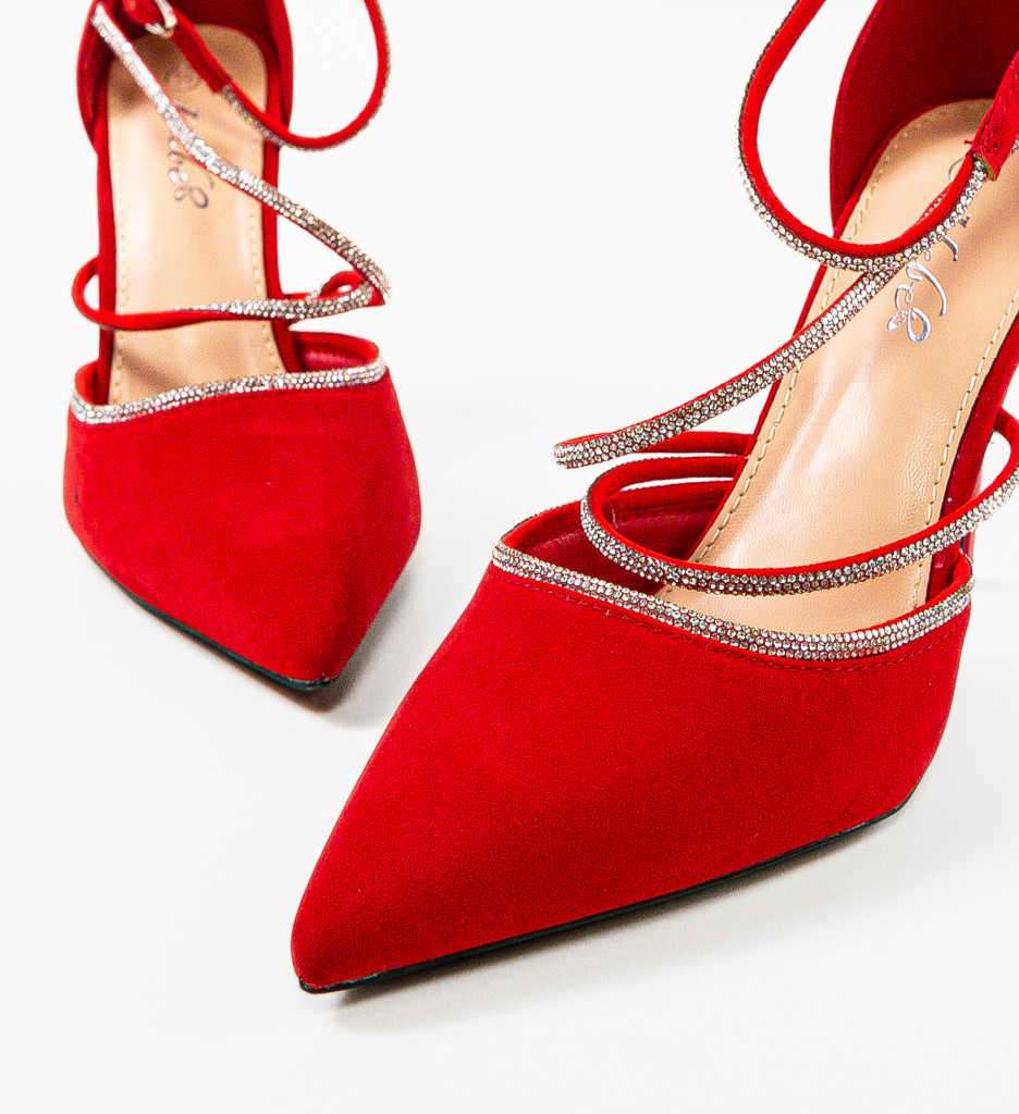Pantofi Dama Xolani Rosii | Eleganță și Stil - imagine 9