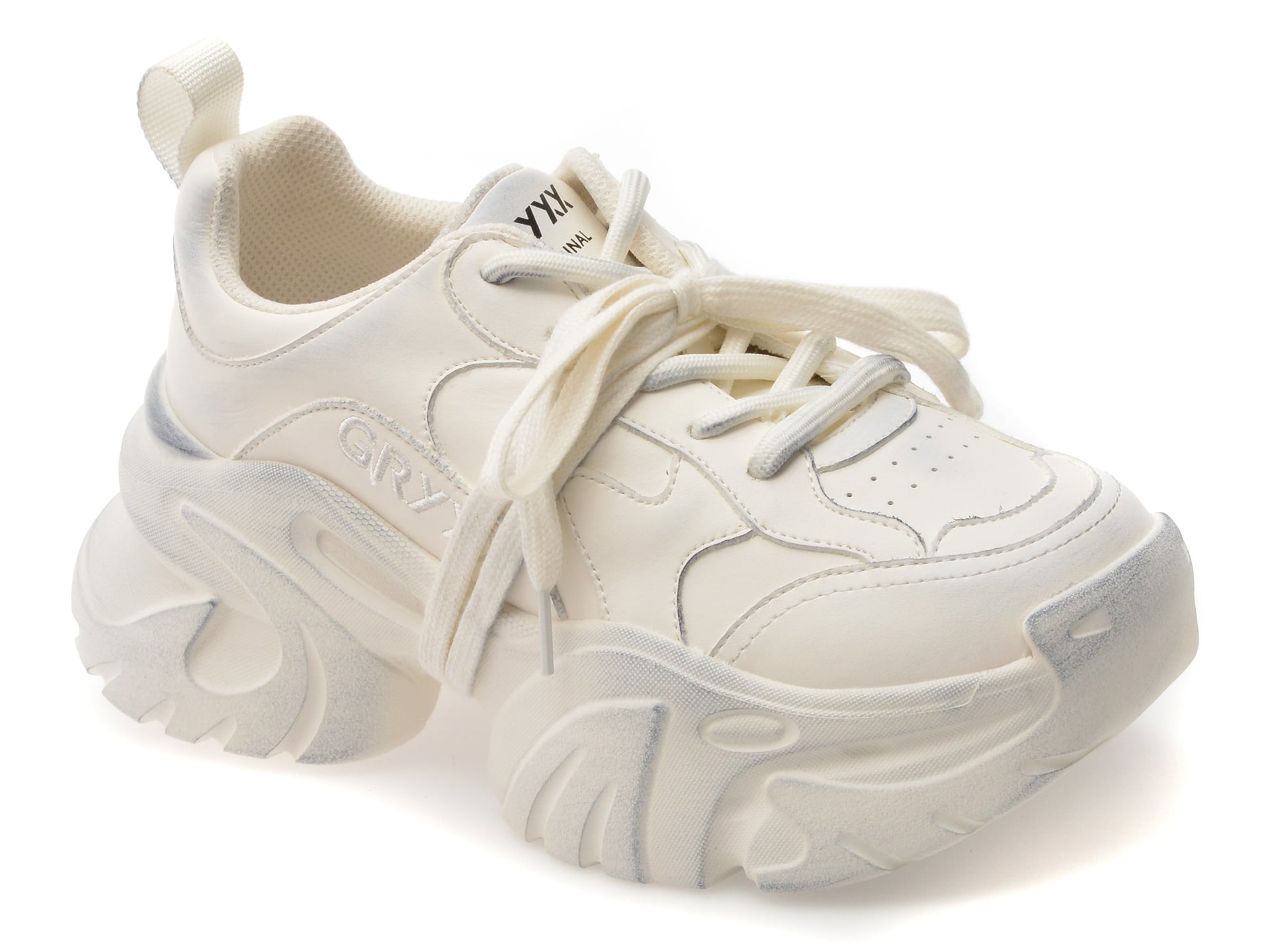 Pantofi Sport GRYXX 57015 Piele Naturală Albă