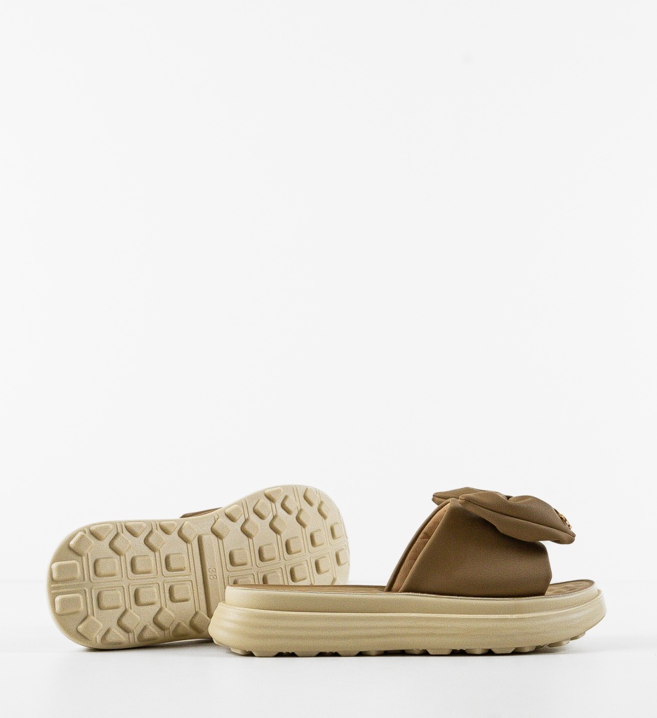 Papuci Dama Olusola Camel | Confort & Stil - imagine 7