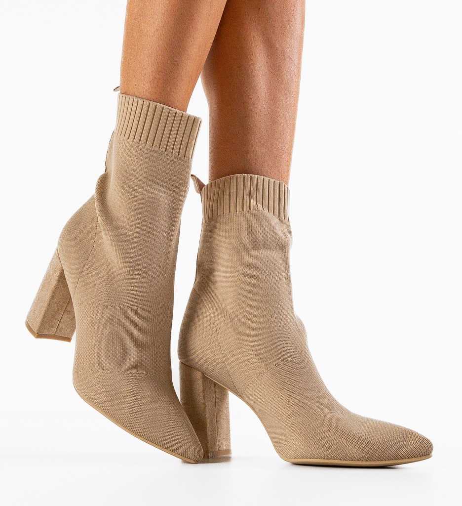 Botine Dama Vlasta Bej | Eleganță și Confort - imagine 2
