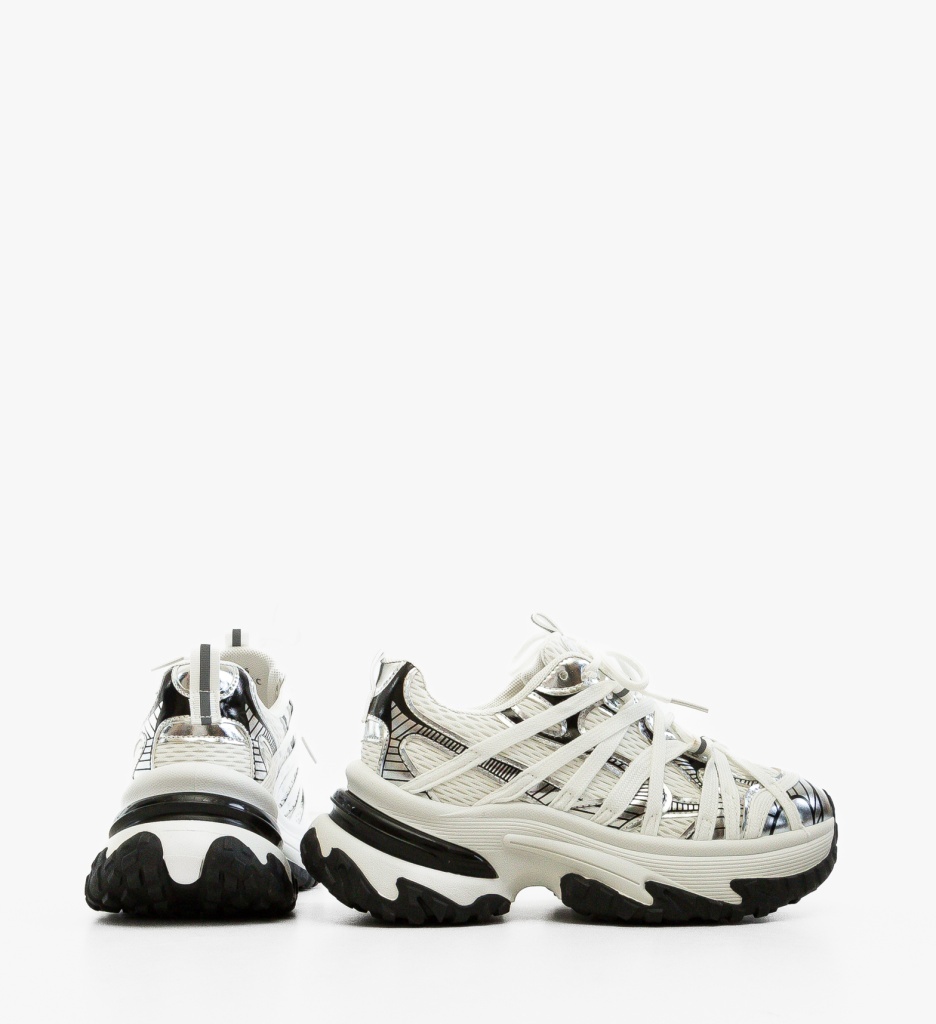 Sneakers Dama Rainbow Argintii | Stil și Confort Sport - imagine 3