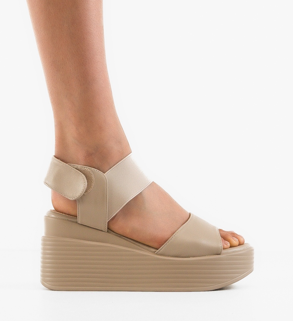 Platforme Dama Bej Priga - Confort & Stil - imagine 6