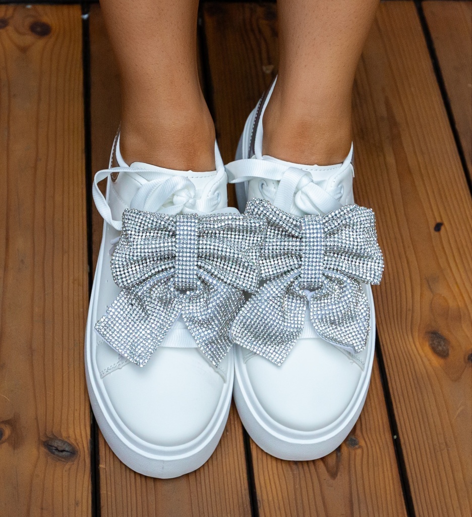 Sneakers Dama Eva Argintii - Confort și Stil - imagine 3