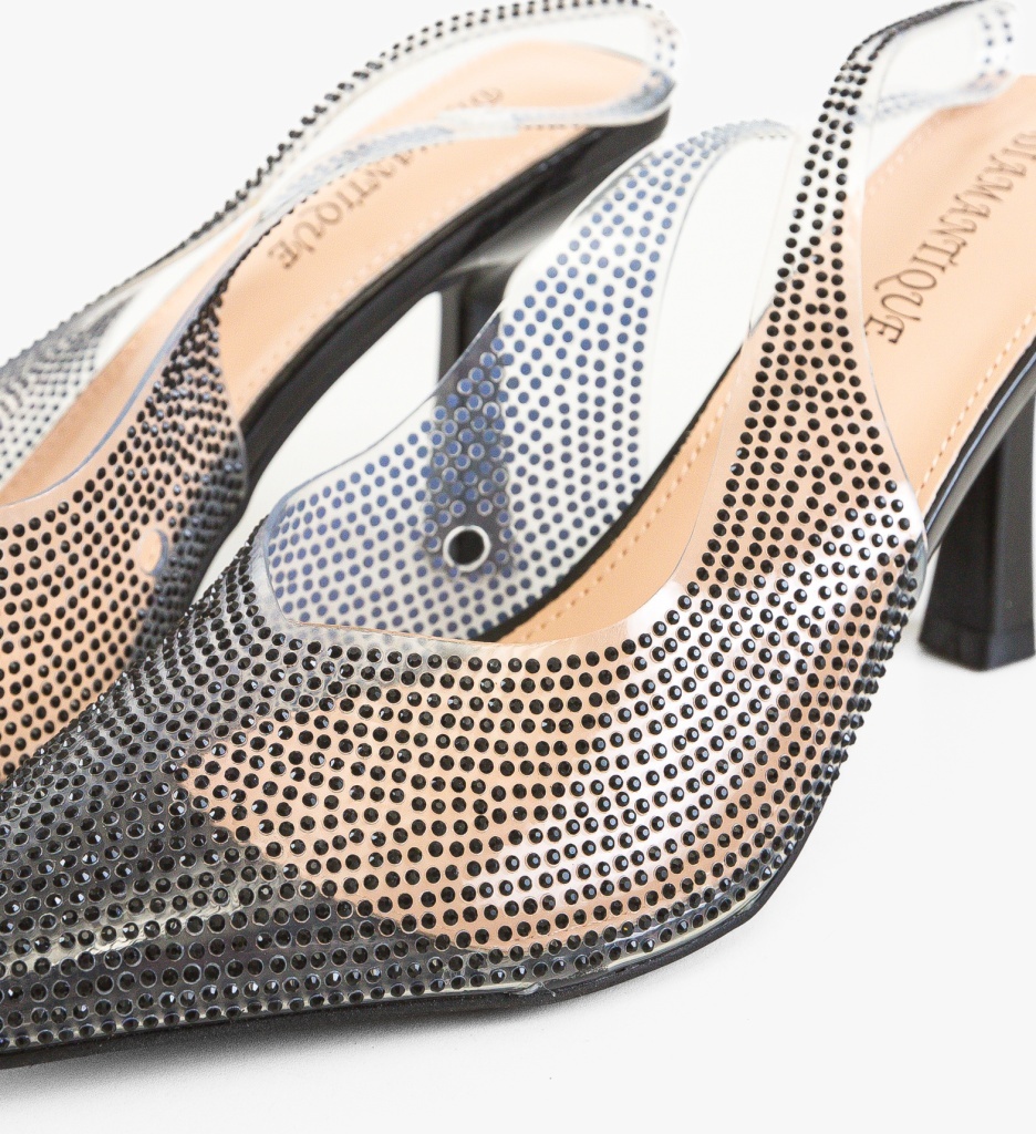 Pantofi dama Anelys Negri eleganți cu toc - imagine 5