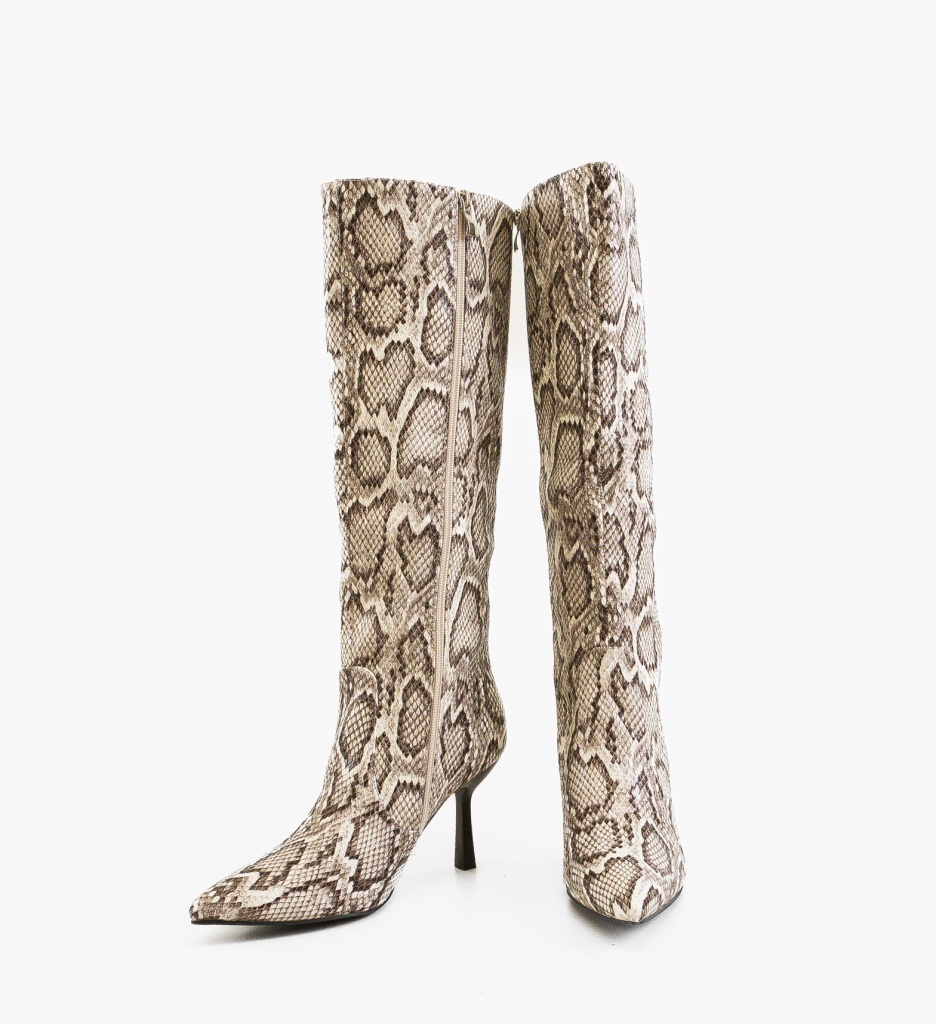 Cizme Snakke Print Depurtat | Stil Unic - imagine 5