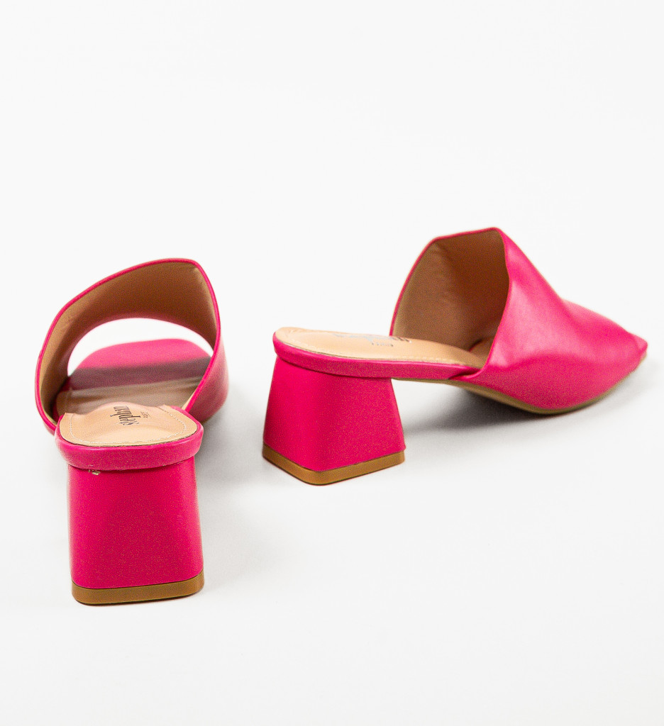 Saboti cu toc Bayane Fuchsia - Eleganță și Stil - imagine 8