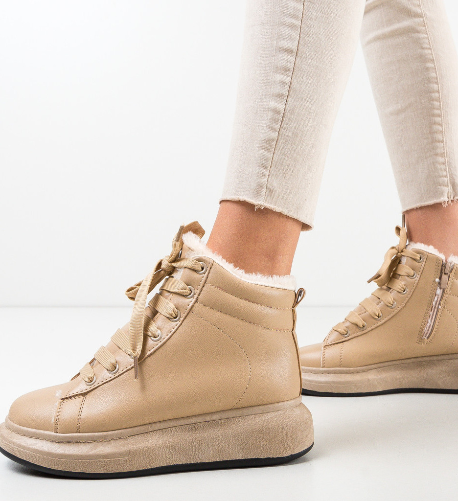 Pantofi Sport Misterlava Camel - Confort & Stil - imagine 3