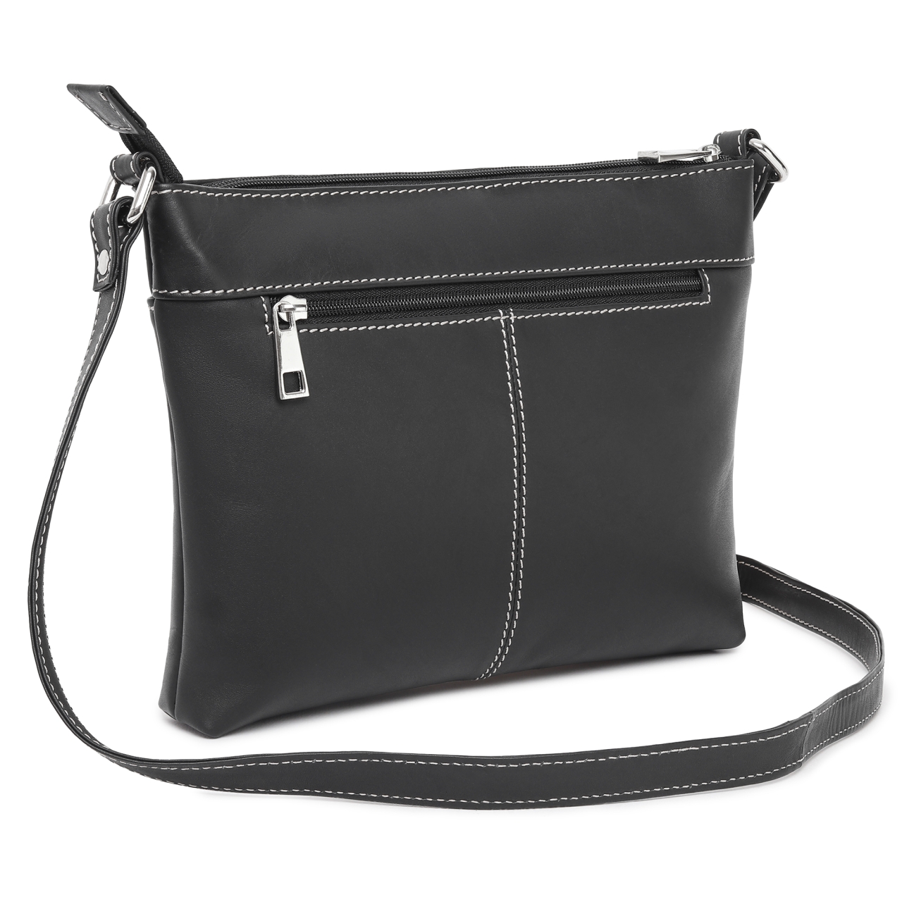 Geanta de dama Adaline GT3884 din piele naturala, Negru - imagine 2