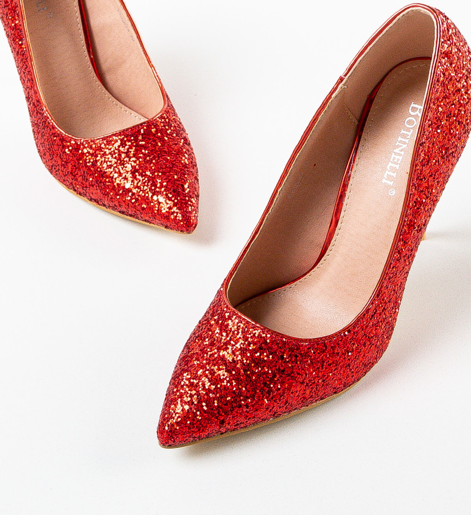 Pantofi cu Toc Samiya Rosii - Eleganță - imagine 6