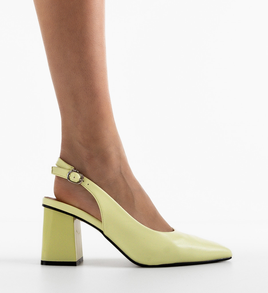 Pantofi Dama Gracie Galbeni | Eleganță și Stil - imagine 3