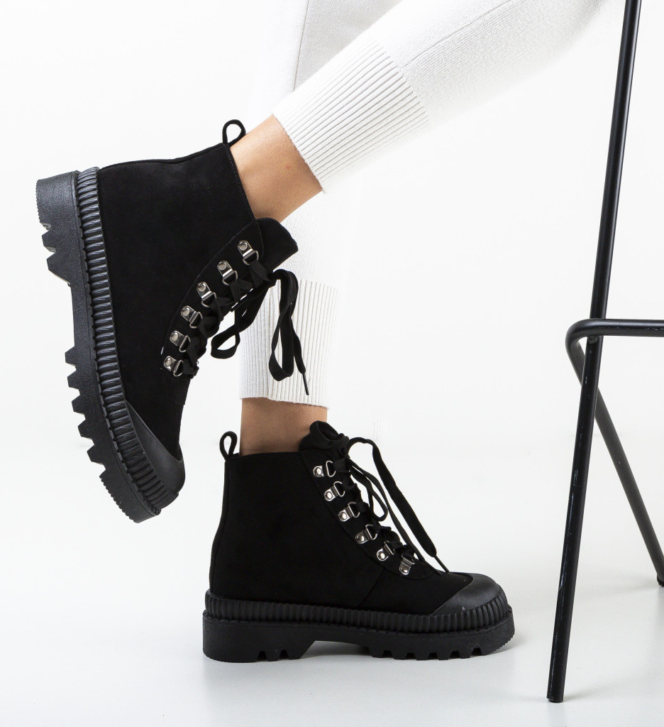 Ghete Abby Negre - Eleganță și Confort - imagine 3