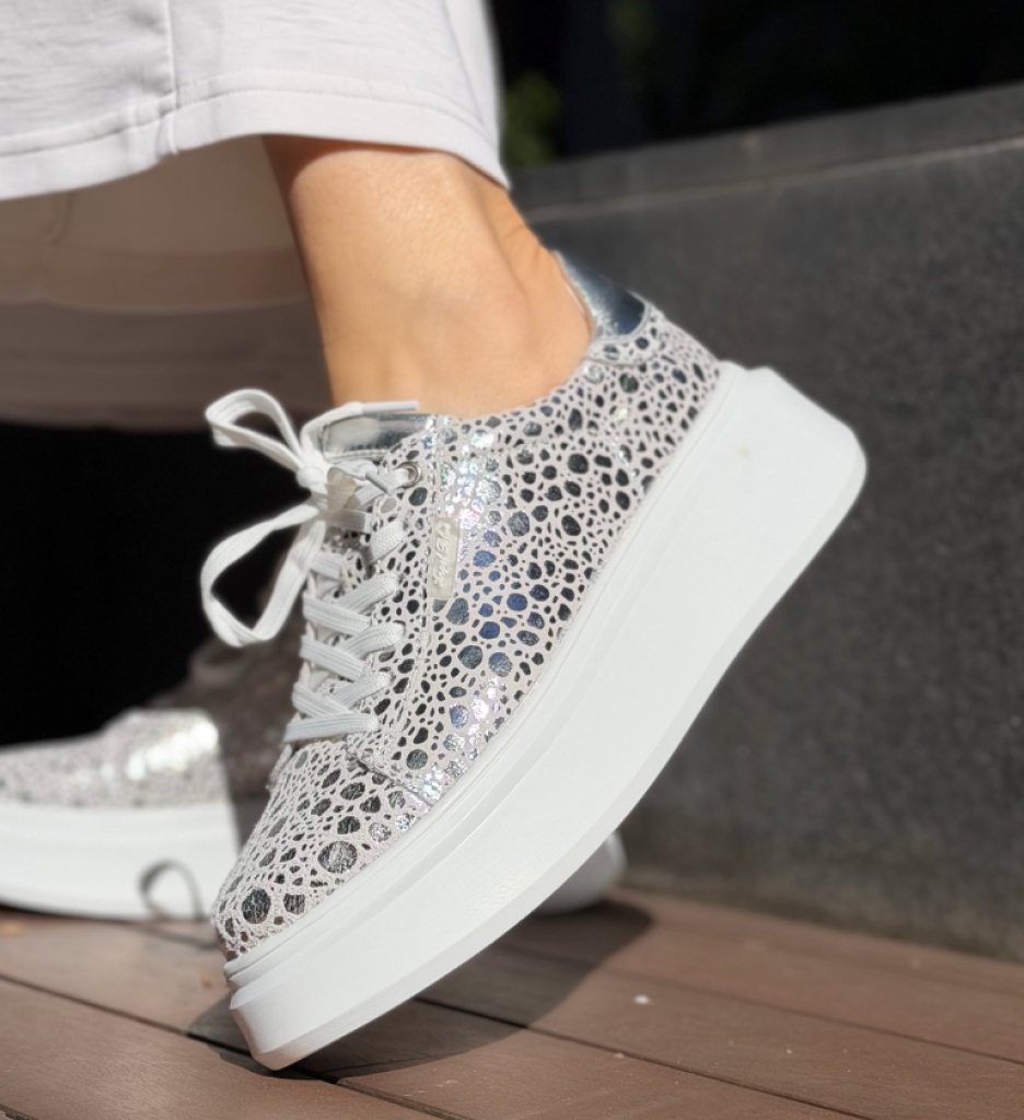 Pantofi Casual Ganey Argintii - Eleganță și Stil - imagine 2