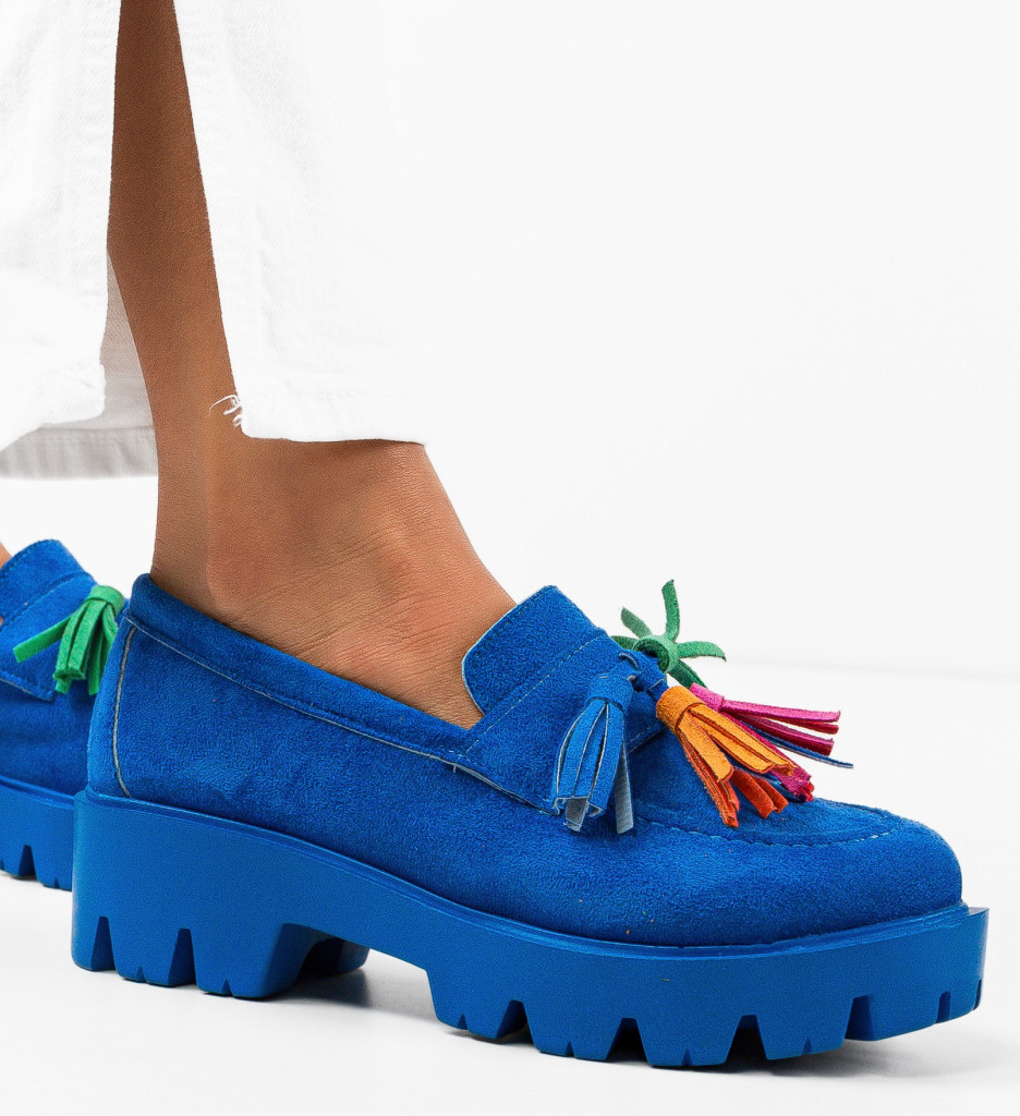 Pantofi Casual Dama Albastri - Confort și Stil - imagine 3