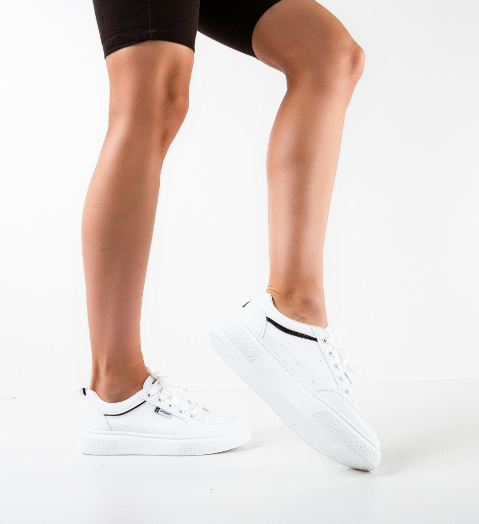 Sneakers Akon Dama Albi - Confort și Stil Sport