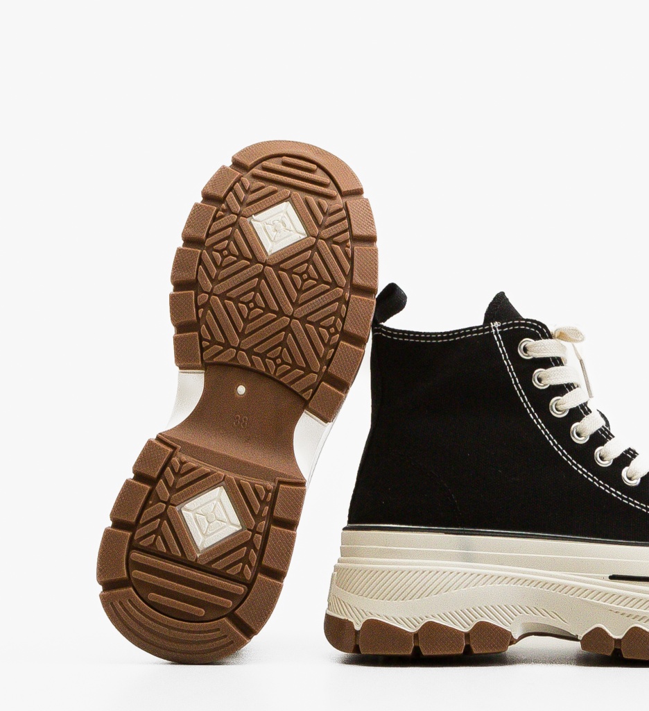 Sneakers Dama Pusty Negre - Stil Urban, Confort Maxim - imagine 3