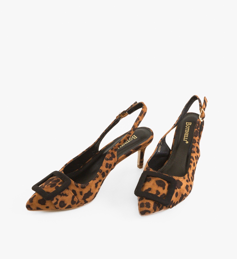 Pantofi Dama Luleo Print cu Toc Eleganți - imagine 8