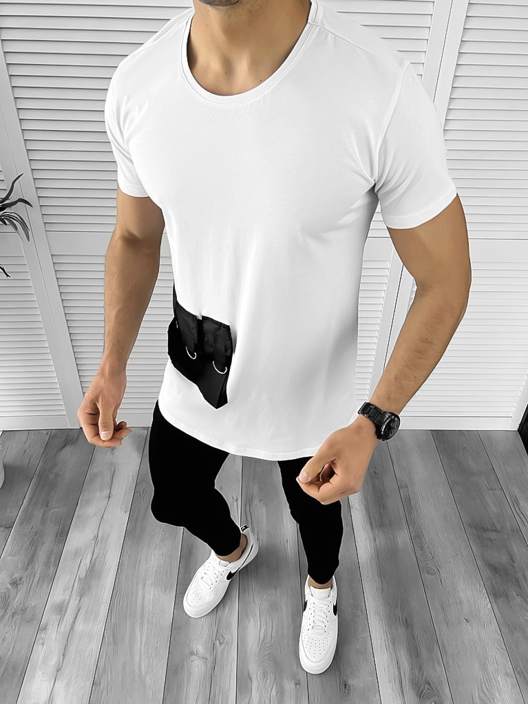 Tricou barbati alb slim fit Vagabond B1949  P20-4.1
